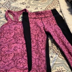 Leggings and racerback tank sz6